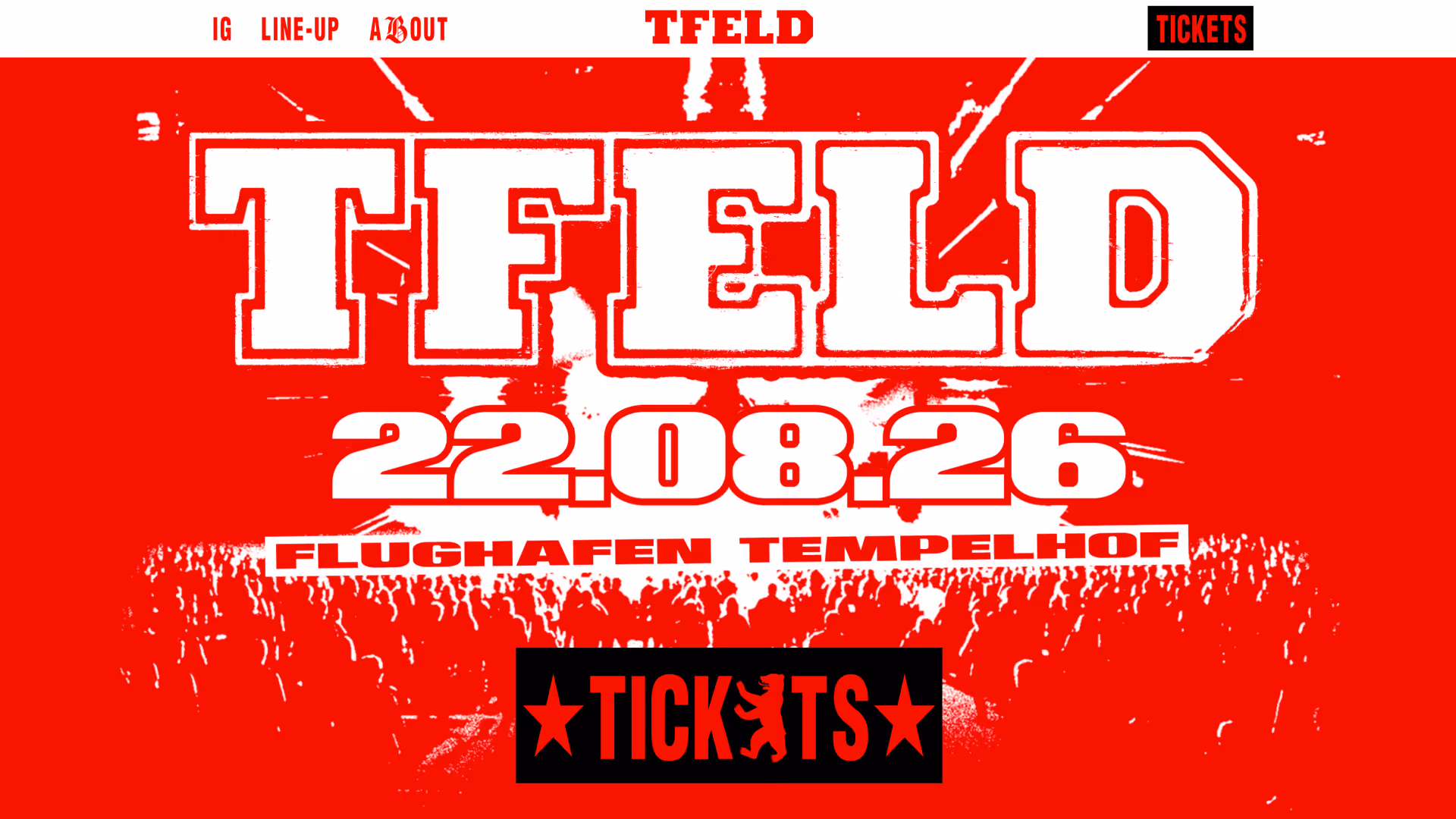 TFELD Festival Website Hero-Sektion